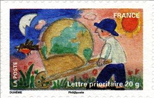 Stamp, Farmer, France,  , Agriculture
