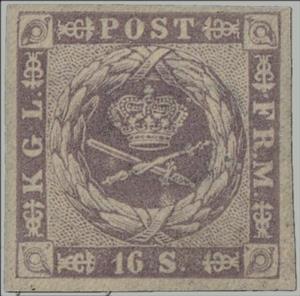 Stamp, Horn with points, Denmark,  , Coats of Arms