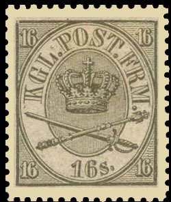 Crown, sceptre and sword, perf. 12½