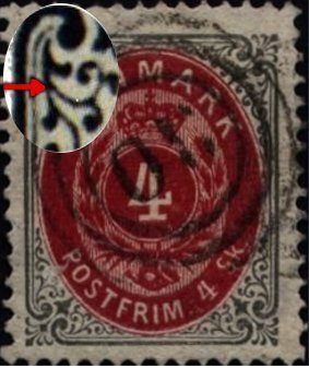 Stamp, Figure, frame I, perf. 12½, Denmark,  , Numbers
