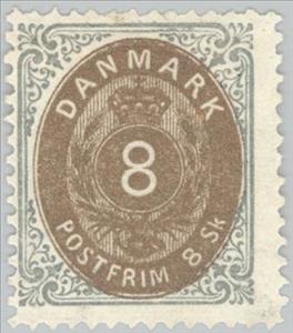 Stamp, Figure, Denmark,  , Numbers