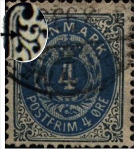 Stamp, Frame I, wmk. 1Y, perf. 14X13½, Denmark,  , Numbers