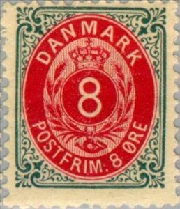 Stamp, Figure, Denmark,  , Numbers