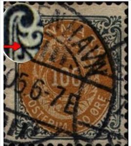 Stamp, Frame II, wmk. 1Z, perf. 12¾, Denmark,  , Numbers