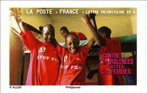 Stamp, Against Violence to Women, France,  , Women