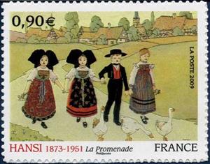 Stamp, Hansi (Peintre Alsacien), France,  , Art