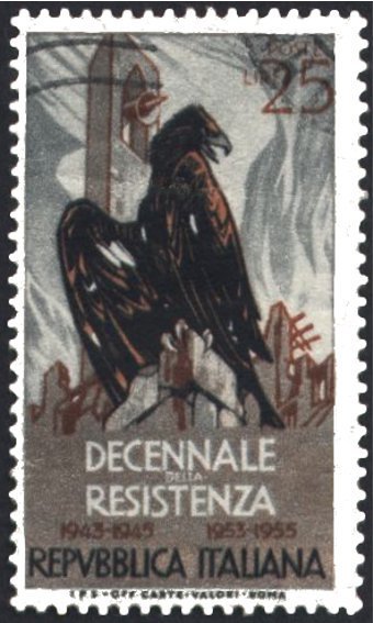 Eagle on the ruins of Italy