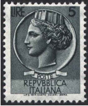 Coin of Syracuse, laid paper