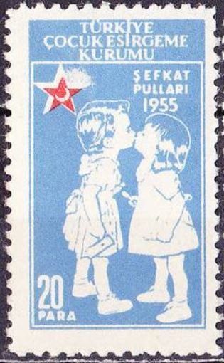 Two Children Kissing