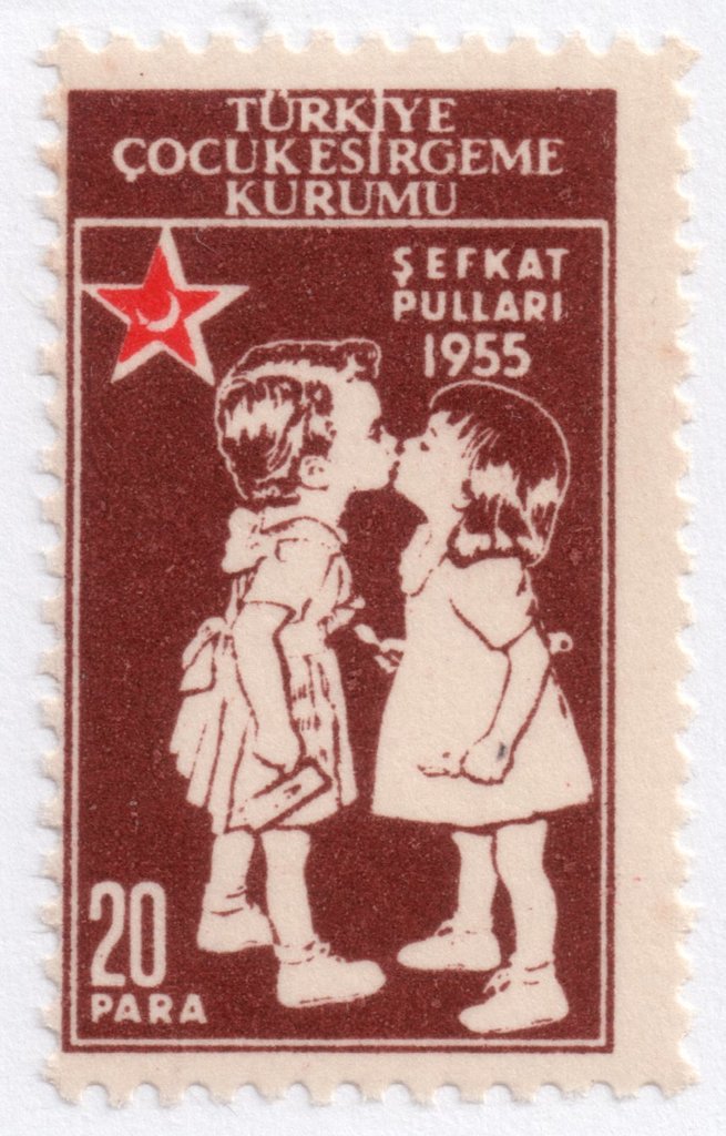 Two Children Kissing