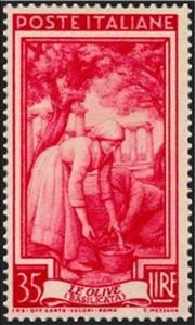 Stamp, Basilicata, the olives, Italy,  