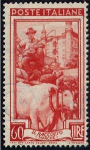 Stamp, Marche, the harvest, Italy,  