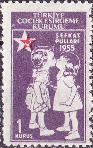 Two Children Kissing