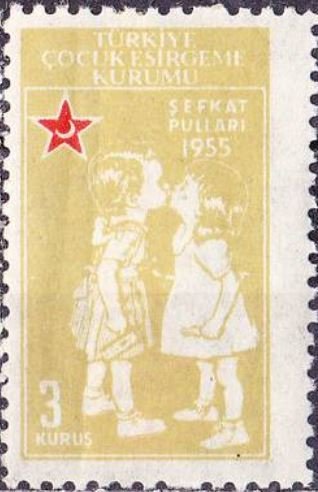 Two Children Kissing