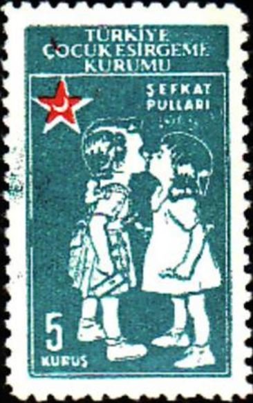 Two Children Kissing