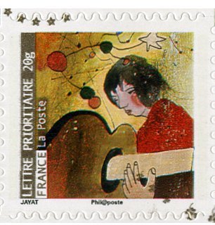 Jeune femme avec guitare