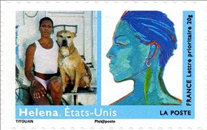 Stamp, Women from all over the World, France,  