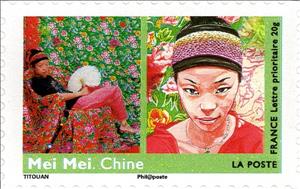 Stamp, Women from all over the World, France,  