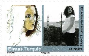 Stamp, Women from all over the World, France,  