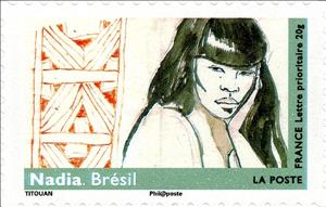 Stamp, Women from all over the World, France,  