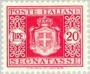 Stamp, Savoy coat of arms without bundles, Italy,  