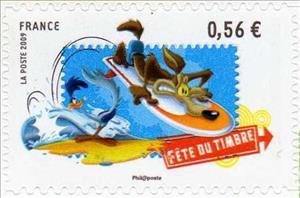 Stamp, Vil Coyotte, France,  , Drawings, Cartoons, Comics
