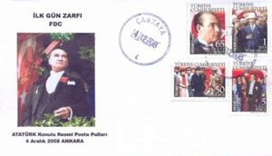 Official Postage Stamps, 2008, Ataturk (FDC)