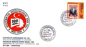 100.Birth Anniversary of Ataturk (FDC)