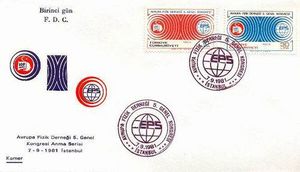 First Day Cover, 5th General Congress of European Physics Society (FDC), Turkey,  