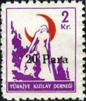Stamp, New value on previous issue, Turkey,  