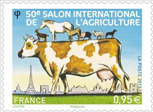 Stamp, 50th International Exhibition of Agriculture., France,  