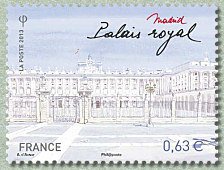 Stamp, Madrid - Royal Palace, France,  