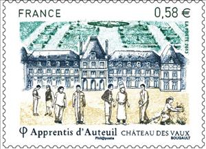 Stamp, Apprentices of Auteuil - Castle of Vaux, France,  , Castles