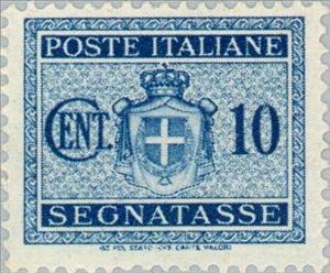 Stamp, Savoy coat of arms without bundles, Italy,  