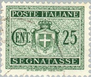 Stamp, Savoy coat of arms without bundles, Italy,  