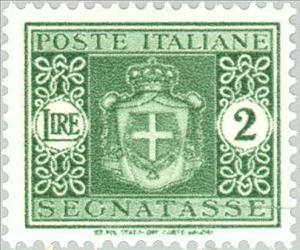 Stamp, Savoy coat of arms without bundles, Italy,  