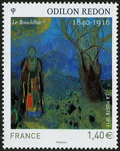 Stamp, The Buddha - Painting of Odilon Redon (1840-1916), France,  , Painters, Art