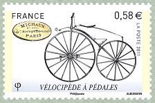 Bicycle with pedals (1865)