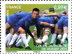 Stamp, Crowd, France,  