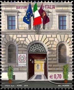 Facade of the central police headquarters in Rome