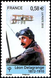 Stamp, Pionniers de l'aviation - Léon Delagrange , France,  , Aviation