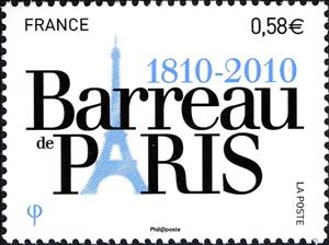 Stamp, Bar of Paris, France,  