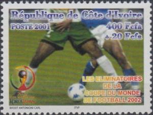 Stamp, Elimination Rounds for World Cup Soccer 2002, Ivory Coast,  
