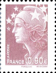 Stamp, Marianne de Beaujard - Photogravure, France,  