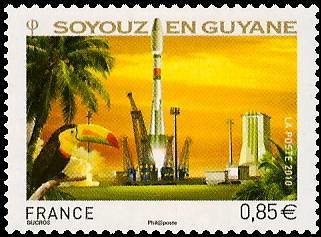 Stamp, Soyouz, France,  