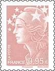 Stamp, Marianne of Beaujard, France,  