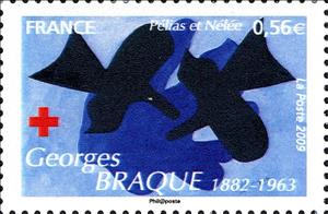 Stamp, Pélias and Nélée, France,  , Red Cross and Red Crescent