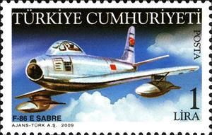 Stamp, F-86E Sabre, Turkey,  , Aircrafts