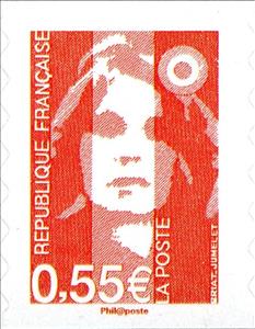 Stamp, Marianne of Briat, France,  
