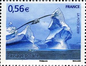 Stamp, Polar Landscape, France,  